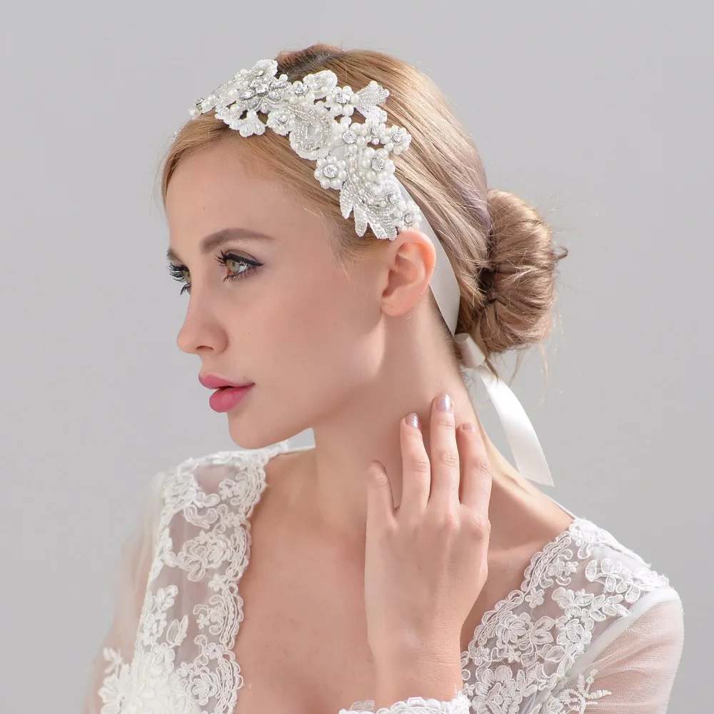 NZUK Headwear Vintage Crystals Hair 2018 Bridal Hats Pearls Flowers