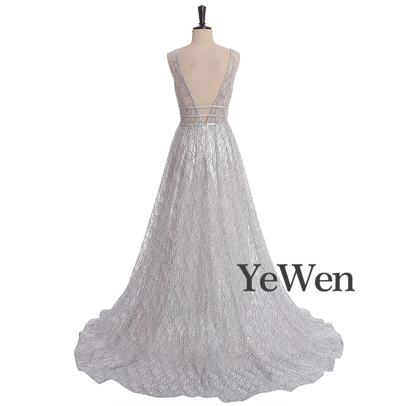 elegant Evening dress evening gown sexy V-neck evening dresses long vestidos de noche largos elegantes de fiesta 2019 YM20265