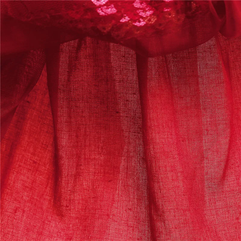 3 Colors New Summer Baby Girls Princess Sequins Cake Dresses Baby Famale Bow Sleeveless Dress Wedding Rose Red 14