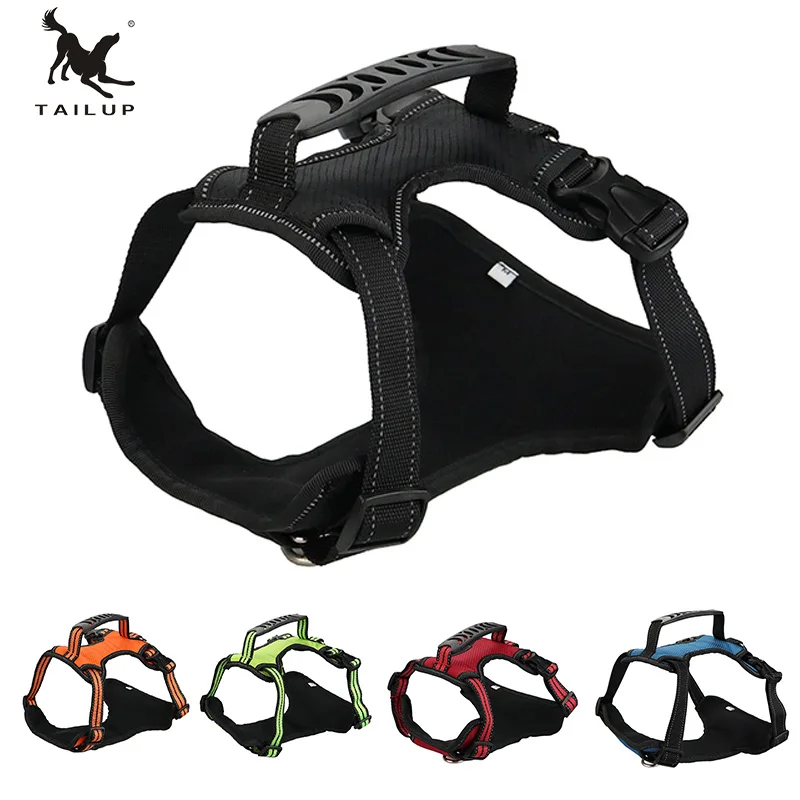 TAILUP S-XL Adjustable Safety Nylon Pet Dog Harness Soft Breathable No Pull Walk for Small Medium Large Puppy Products | Дом и сад