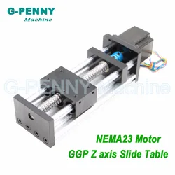 CNC Machine Z Axis Sliding Table Linear Motion Guide Rail with Ball Screw 1204/1605/1610 with NEMA23 Stepper Motor for X Y axis