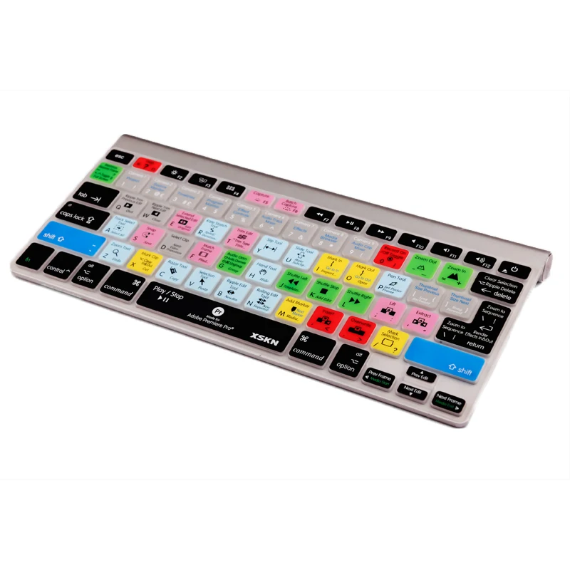 XSKN for Apple Wireless Keyboard Adobe After Effects Shortcut Silicone Hotkeys Keyboard Skin Cover / Bluetooth Magic Keyboard