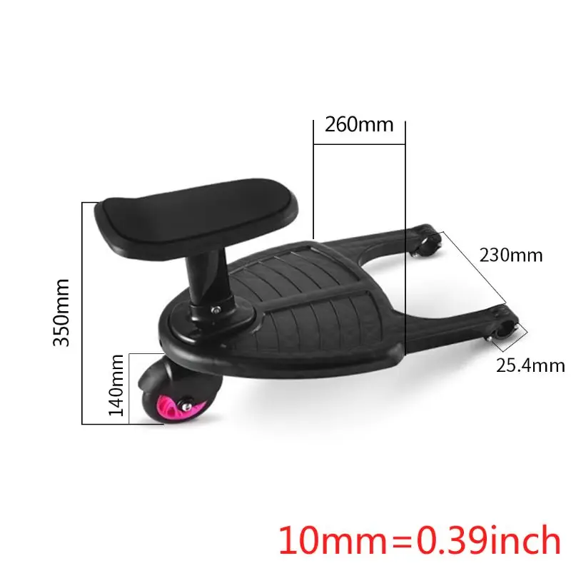 Fashion Children Stroller Pedal Adapter Second Child Auxiliary Trailer Twins Scooter Hitchhiker Kids Standing Plate with Seat Baby Strollers cheap