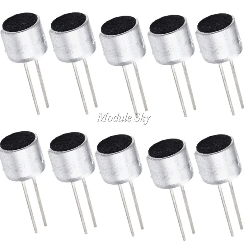 

10PCS Microphone 6*5mm Capacitive Electret Microphone 52D Sensitivity