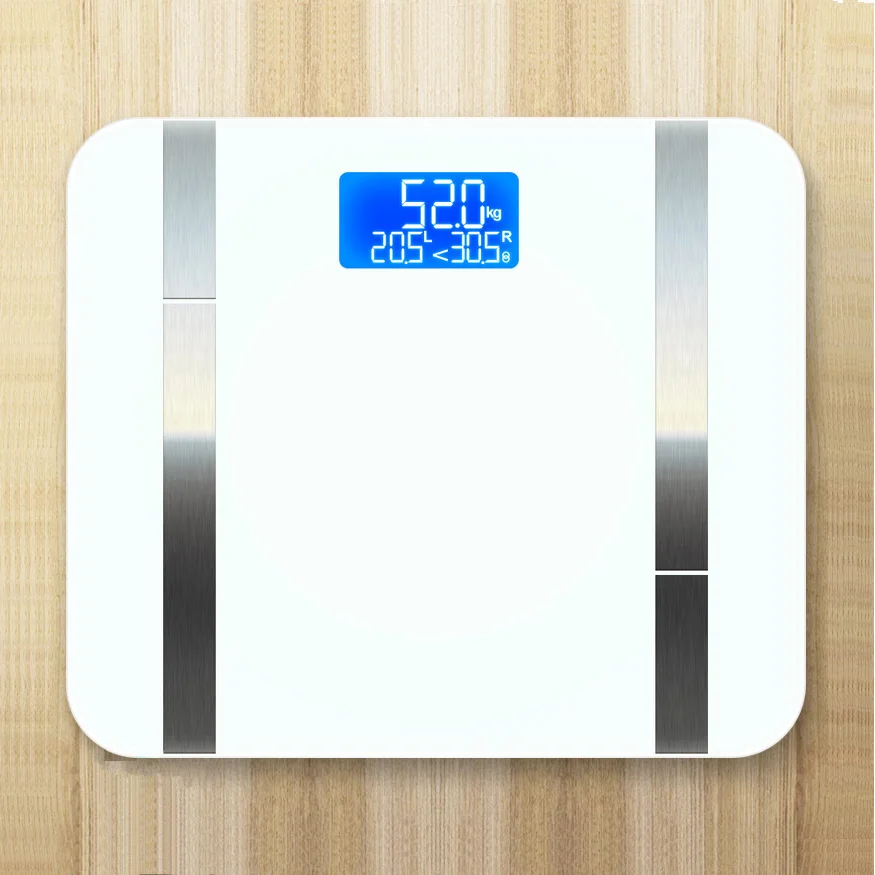 Умные весы для ванной пол вес тела Жир mi весы человеческие ручные весы с отсчетной шкалой подключения bluetooth - Цвет: Белый