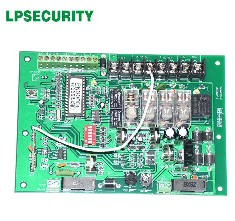 LPSECURITY motherboard PCB motor controller circuit board card for swing gate opener motor 24VDC input power(KEYFOBS optional)