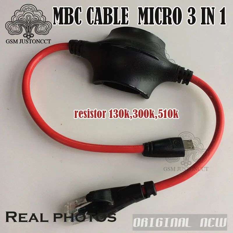 Оригинальный Новый GPG разблокировочный кабель для MBC micro 3 в 1 резистор кабеля 150 k 300