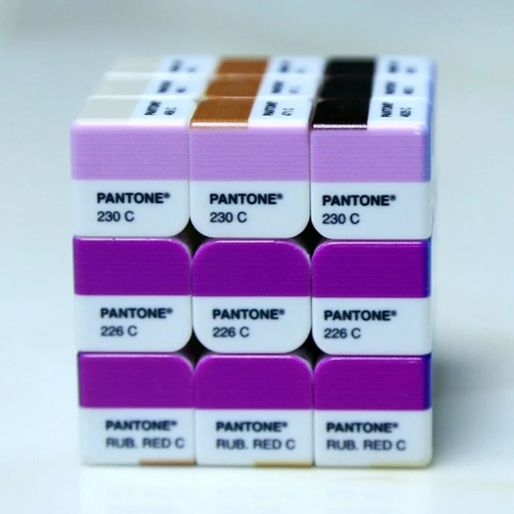Скорость 3x3x3 Pantone цвет дизайн Magic куб IQ игры Твист Головоломка для игрушка для детей и взрослых фантазии кубический Логические 56 мм коллекция