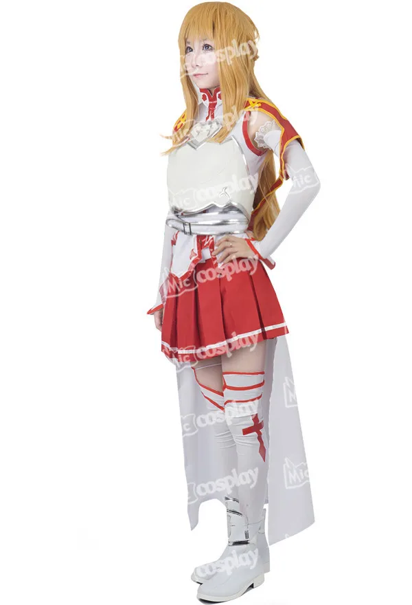 Anime Sword Art Online Asuna Yuuki Cosplay Costume Halloween Party - Kostum karnival - Foto 4