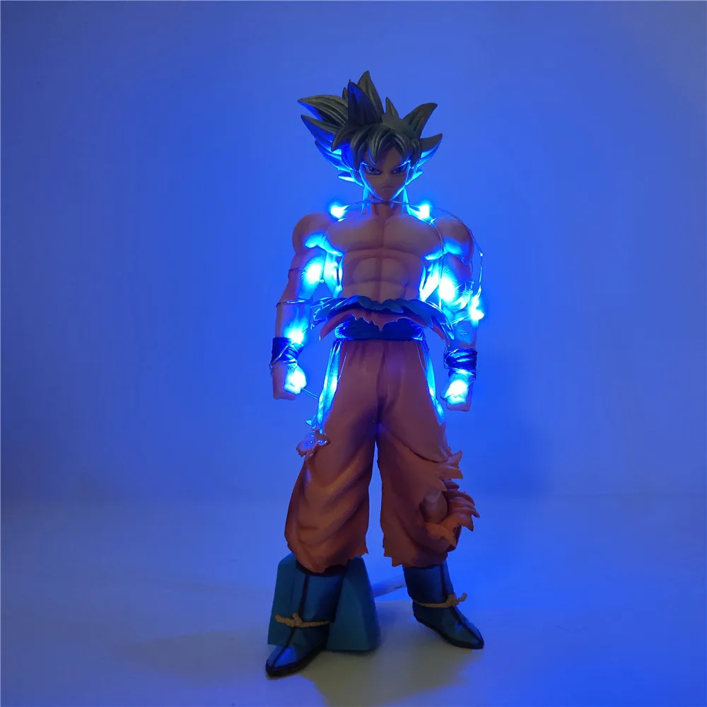 

Dragon Ball Super Action Figure Ultra Instinct Sun Goku DIY LED Light Dragon Ball Goku Figure Model Collect Toys for Children