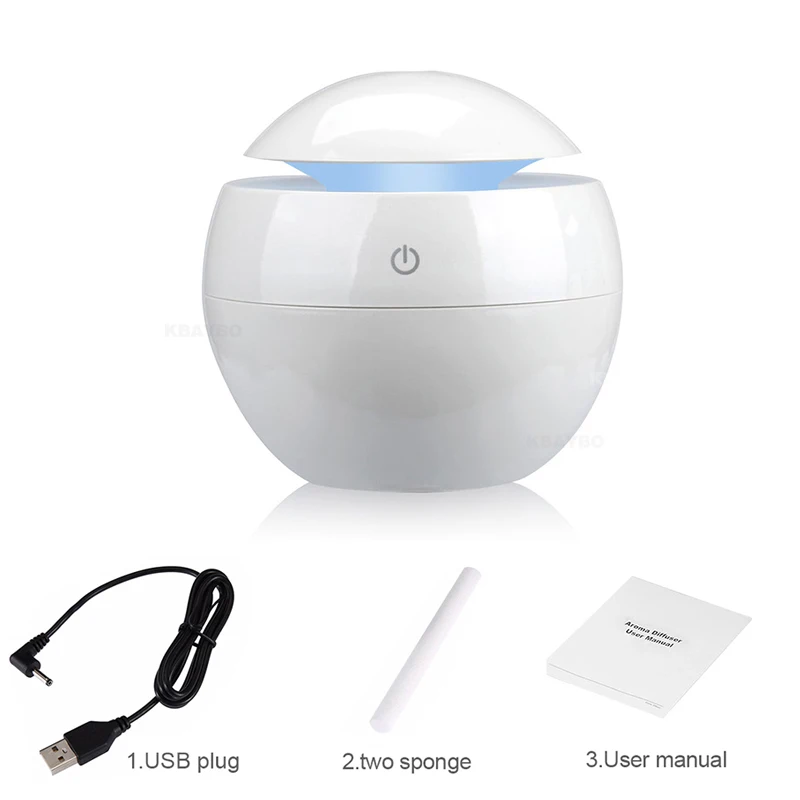 Online Berubah Aroma Minyak Esensial Diffuser Mini USB Air Humidifier Portable Ultrasonic Kabut Humidifier Air Purifier LED Malam Lampu