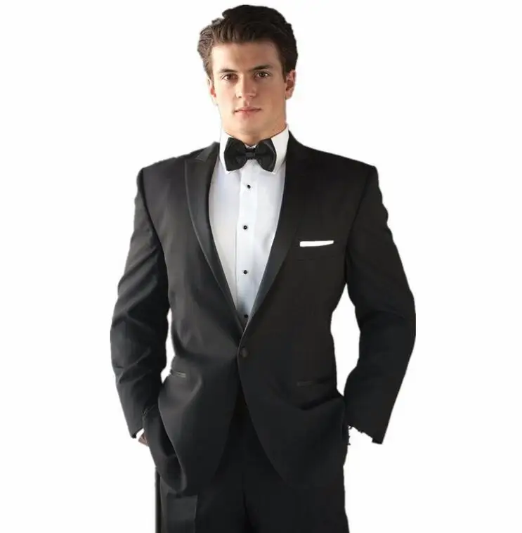 New men suits blue Fashion double breasted wedding groom Tuxedos ...