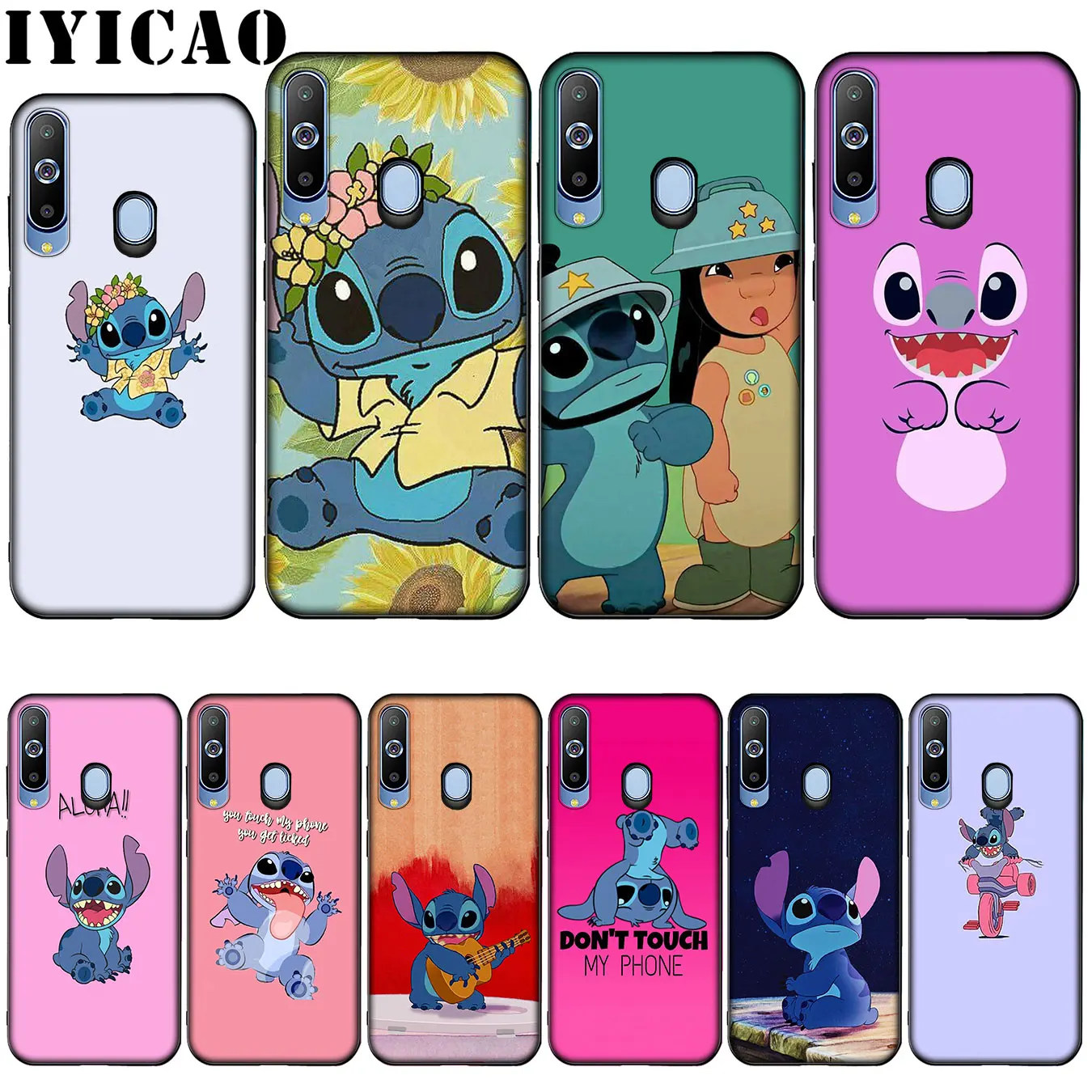 IYICAO cute cartoon Lilo Stitch 11111 Silicone Soft Case for Samsung Galaxy A10 A30 A40 A50 A70 M10 M20 M30 Cover |