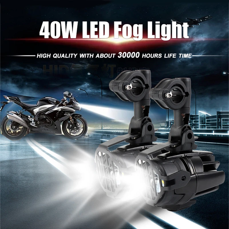 

Motorcycle fog lights LED Auxiliary Fog Light Assemblie Driving Lamp 40W For BMW R1200GS ADV F800GS F700GS F650GS K1600