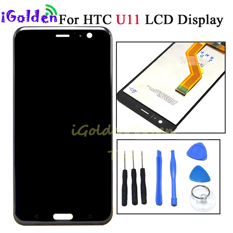 

100% Tested For 5.5" HTC U11 LCD Display Touch Screen Digitizer Assembly Replacement Parts 2560*1440 For HTC U-3w U-1w U-3u LCD