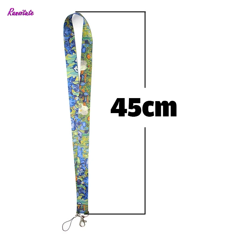 

Ransitute Van Gogh's Mobile Phone Straps Key Lanyard ID Badge Holders Phone USB Neck Straps webbing