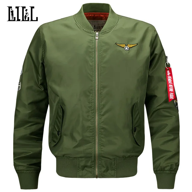 $US $17.99  M-6XL Men's Waterproof Bomber Jacket Men Spring Air Force One Army Military Coat Style Black Male S