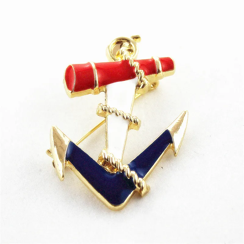 

Free shipping fashion ladies jewelry New enamel naval wind anchor high grade alloy girl male brooch sets