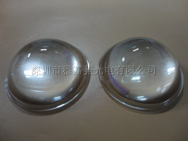 Glass LED lenses 57MM optical glass lens,10W 100W high power LED convex