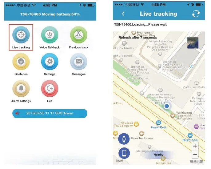 Live Tracking