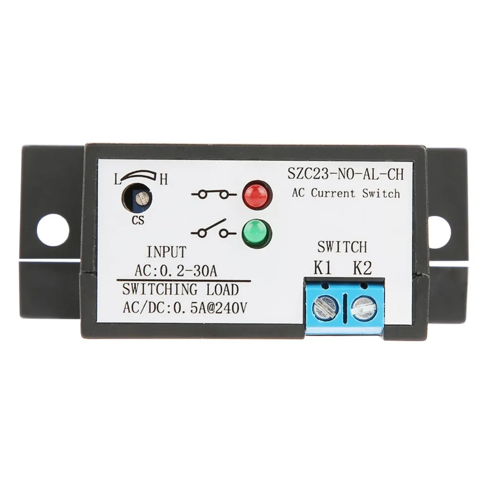 IP30 водонепроницаемый нормально открытый ток чувствительный переключатель Регулируемый AC 0,2-30A SZC23-NO-AL-CH