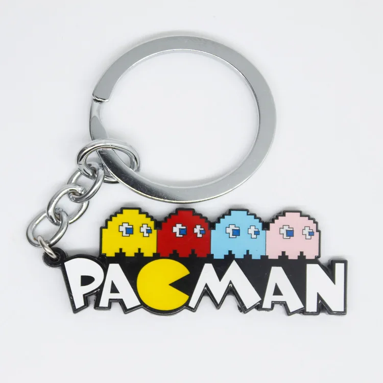 PacMan Key Chain Classic Retro PAC MAN keyring keychain cosplay