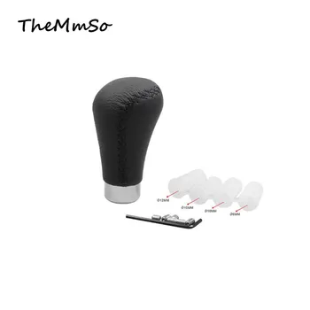 

Automobile refitting universal shift lever knob gear stick shift knob true leather Red line black line Gear Shift Knob