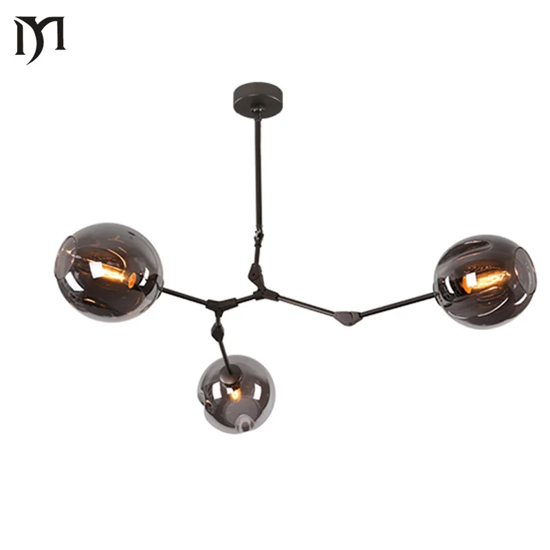 Lindsey Adelman 3 Globe Branching Bubble Glass Modern Pendent Light,Chandelier,sitting,living,dinning room,bedroom,kitchen Lamp