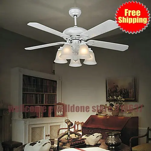 Free Shipping Contemporary Metal Hugger Ceiling Fan Lights With 5
