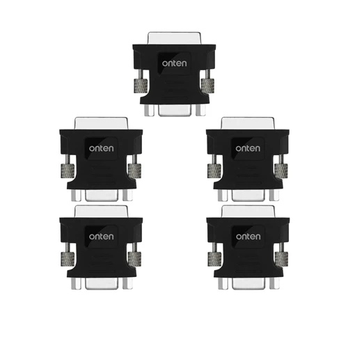 5 упаковок с DVI на VGA кабель конвертер DVI VGA адаптер DVI-I 24+ 5 Pin к VGA 1080P видео конвертер для HDTV ноутбука для компьютера и проектора - Цвет: Black