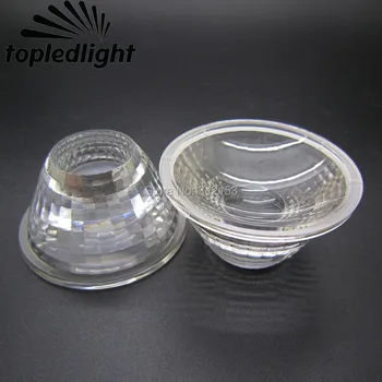 

50PCS/LOT High Power 50mm COB Lens PMMA 30degree Led Lens For Projection lamp led Wall Washer Lights Spotlight Garden Lights