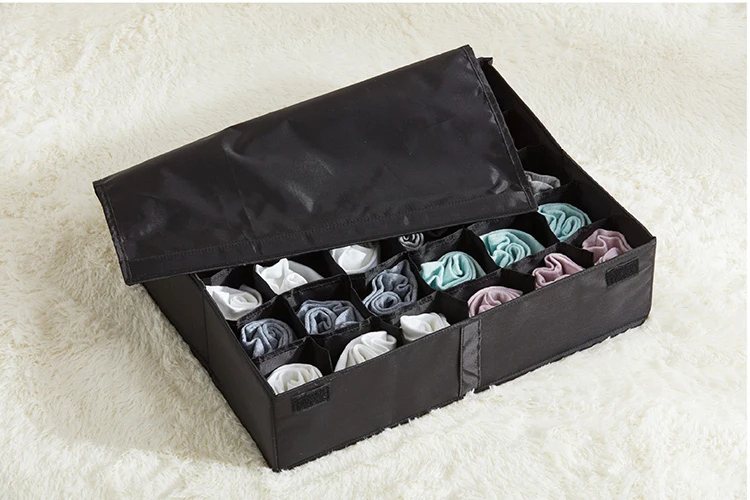 Non-woven Fabric Foldable Storage Box Bag Home Organizer Box Bra Underwear Box Necktie Socks Storage Organizer Case