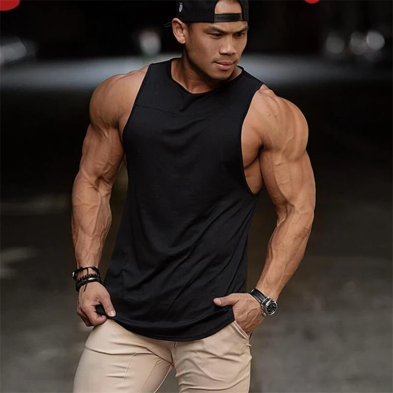 Brand Sports Running Vest Men Fitness Tank Top Gym Sleeveless T Shirt Workout Singlets Muscle Tank Top Bodybuilding Clothing