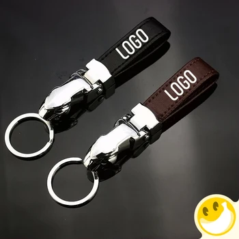 

For Volkswagen Magotan Passat Tiguan Lavida Golf Sagitar Metal Leather Key Chains Rings Holder For Car Keyrings