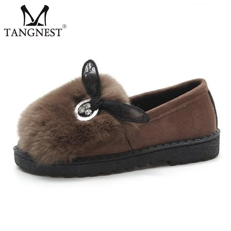 snow faux fur platform slip on loafer