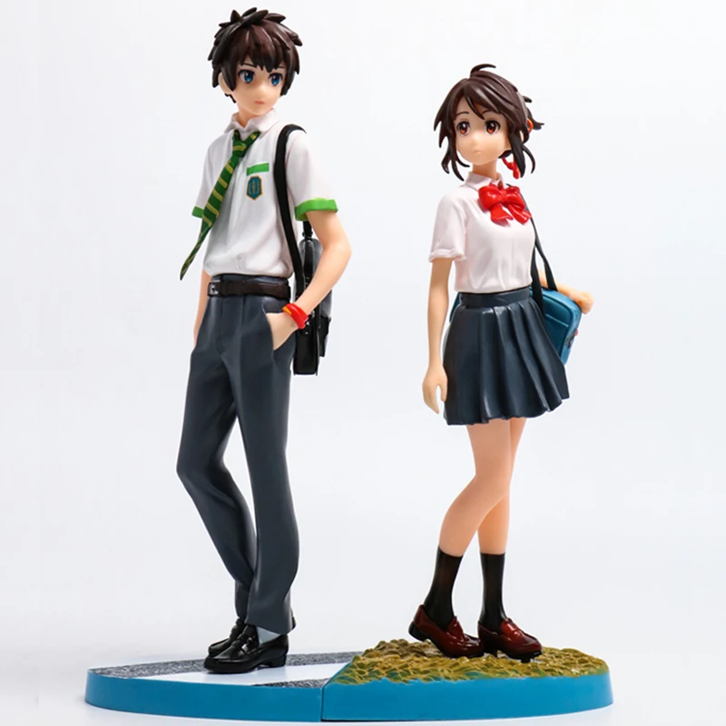 

Your Name Figure Kimi no Na wa Taki Tachibana Mitsuha Miyamizu Action Figure School Uniform ver. Toys 19.5-25.5cm