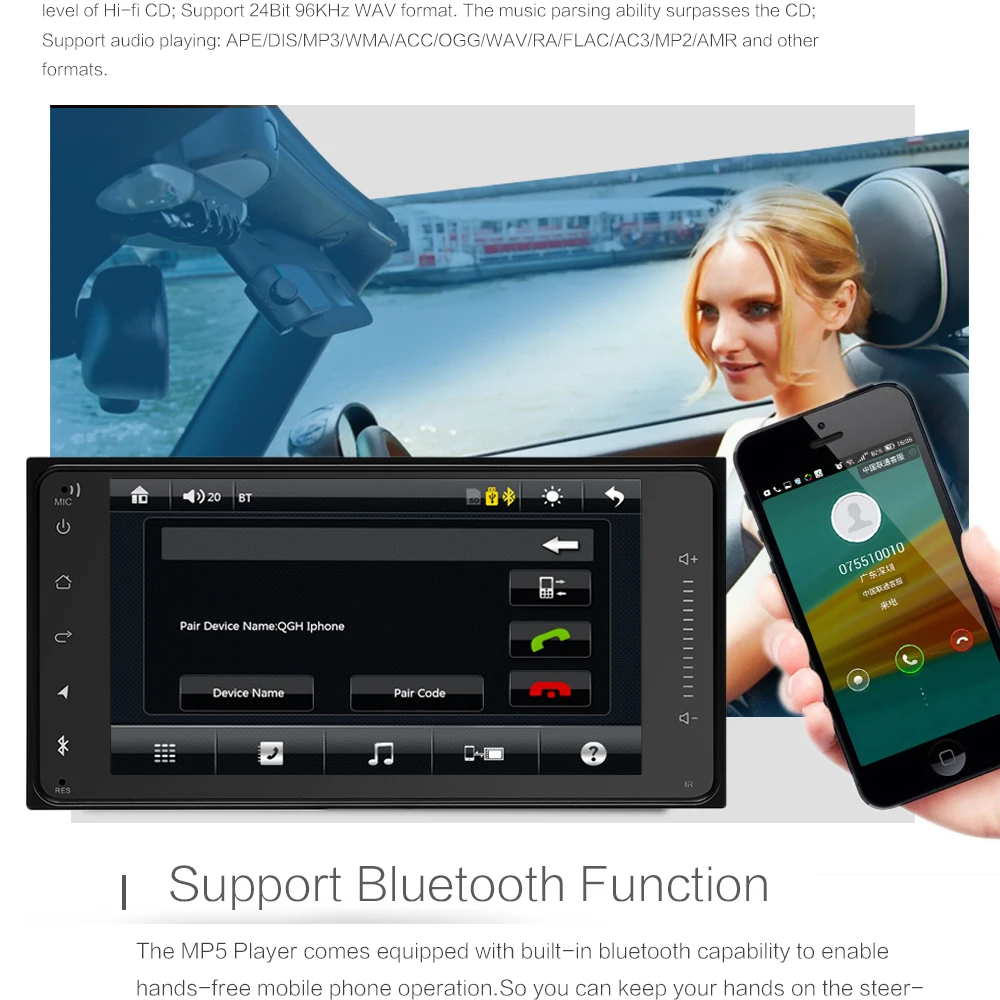 Flash Deal Podofo 2 Din Android GPS Car Radio For Toyota MP5 Player stereo Bluetooth Autoradio 2din Multimedia Player Support Rear Camera 9