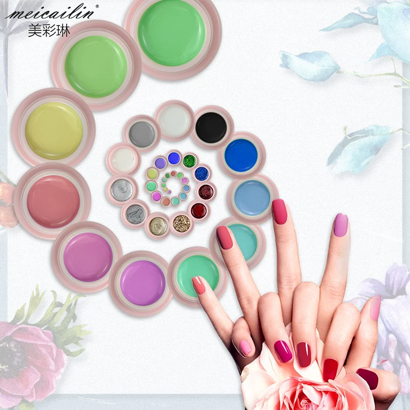 2018 1 pcs 5g UV led Painting Gel Varnish Professional Nail Paint Design DIY Oil Gel polish Lacquer Gellak 48 Pure Color Gel Lak