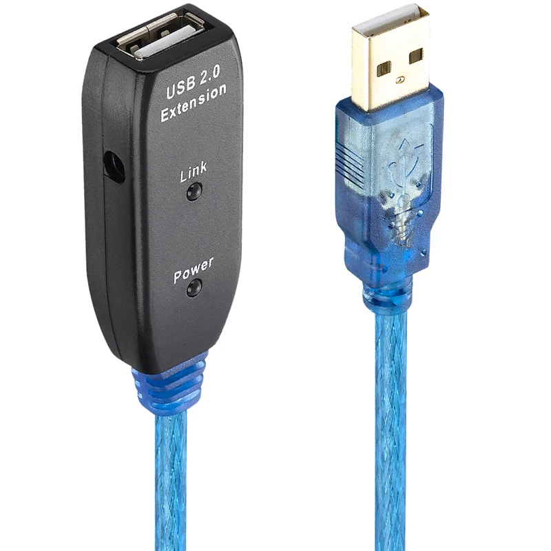 Lballist USB 2,0 Удлинительный кабель папа-мама M/F Активный ретранслятор встроенный Микросхема двойной экранированный 5 м 10 м 15 м