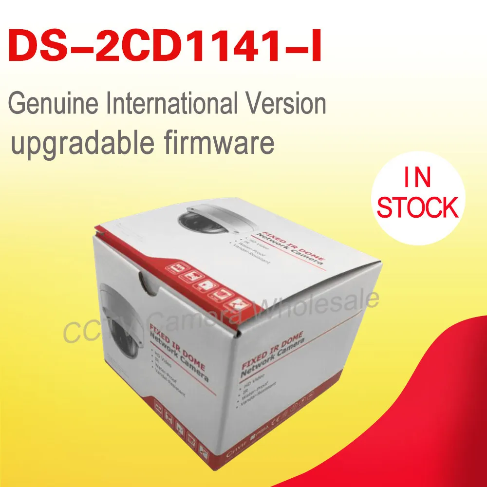 Beste In voorraad DS 2CD1141 I Engels versie 4MP mini dome POE cctv camera vervangen DS 2CD2145F IS, IP camera H.264 + Hik sluit