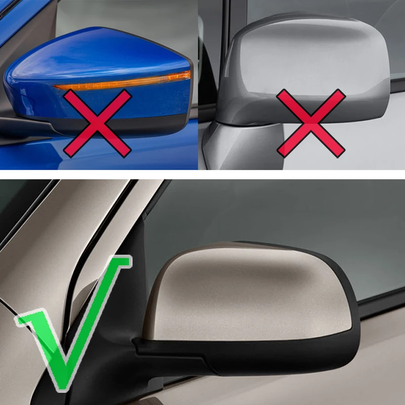 2x Auto Door Side Rearview Mirror Side Guard Protector Trim For Tiguan 2010-2016