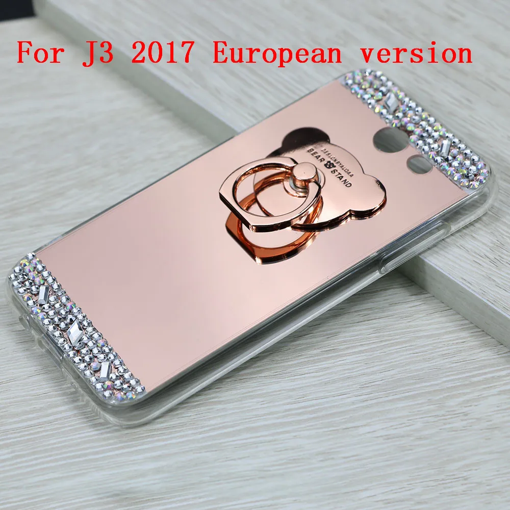 Роскошный позолоченный Блестящий зеркальный чехол для Samsung Galaxy J3 J5 J7 2017 года из