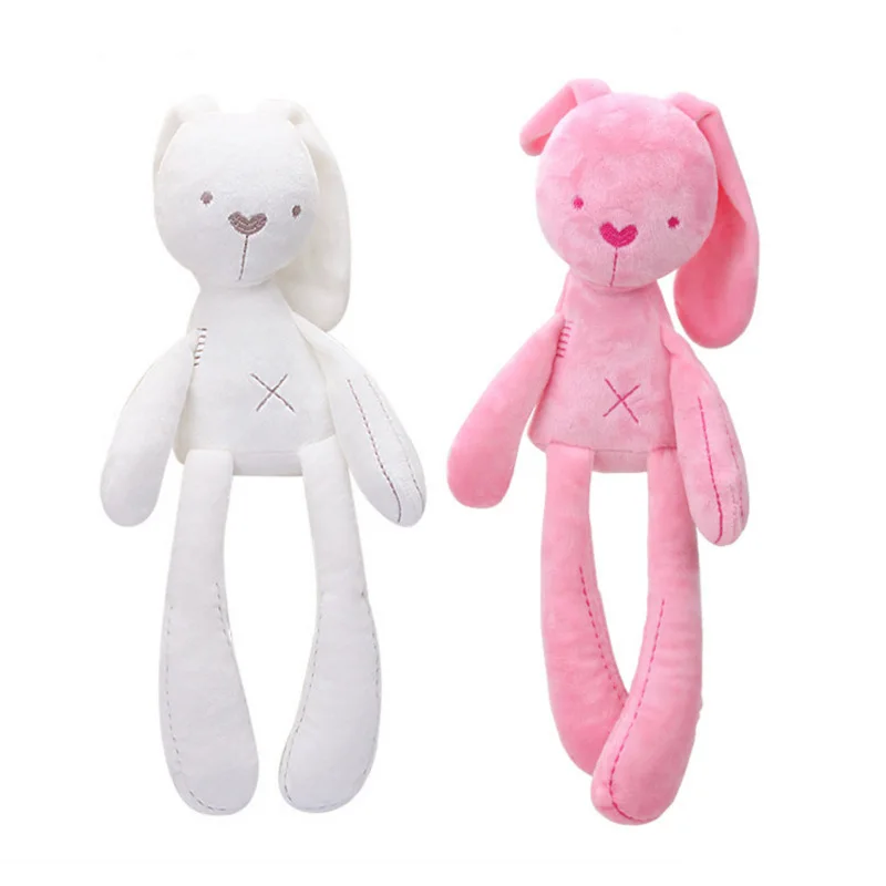 

Lovely Baby Bunny Toys White and Pink Color Soothe Animal Dolls Stuffed Cartoon Rabbit Toys for Newborns Gift