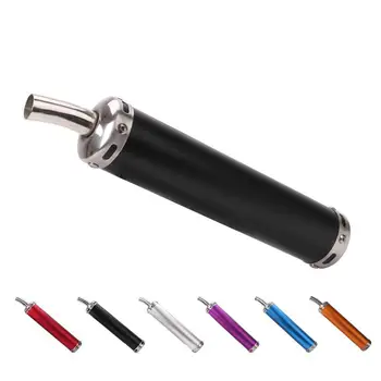 

LumiParty 20MM Motorcycle Racing Black Exhaust Muffler Silencer 2 Stroke Exhaust Pipe Generic Use General Exhaust Muffler