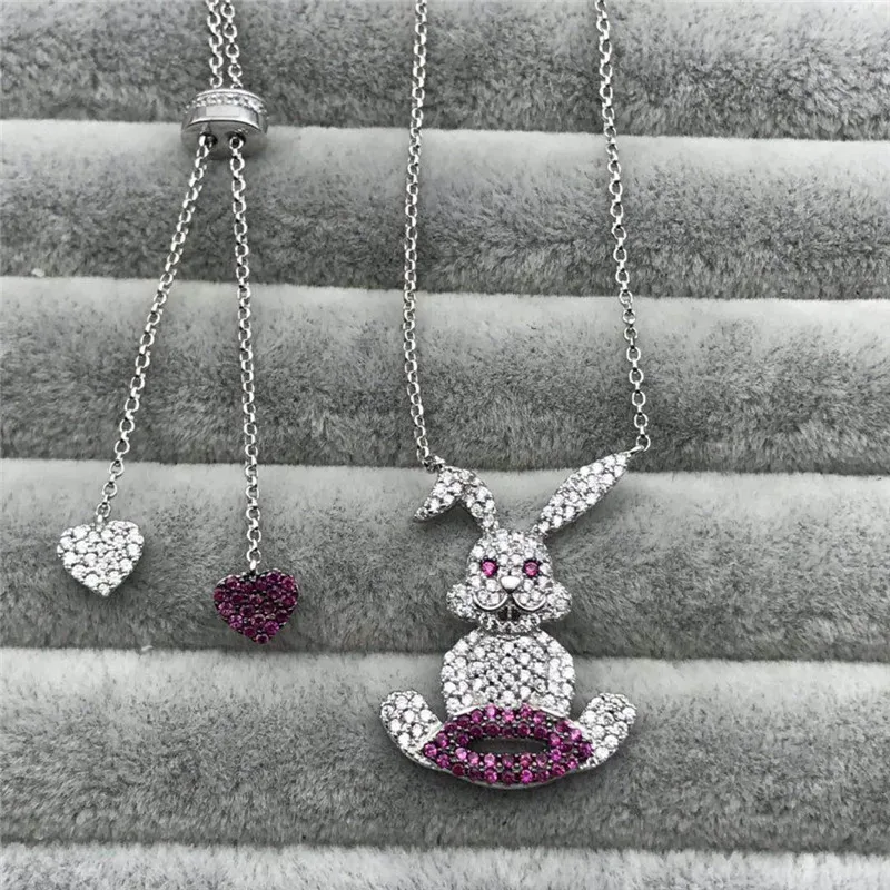 

ZEF 925 sterling silver necklace, rabbit necklace, fashion exquisite trend, novel personality, attractive ladies jewelry.