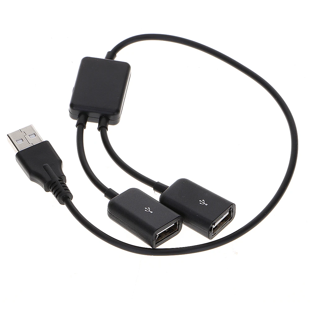 USB Мужской 2 двойной Usb Женский Y сплиттер кабель конвертер концентратор для usb интерфейсного устройства черный 42 см