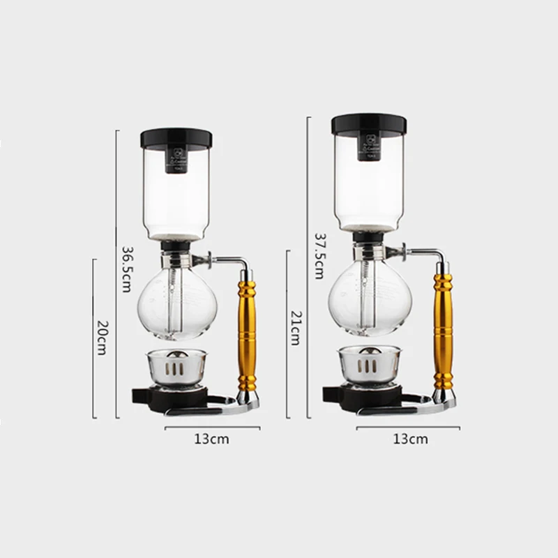Кофе сифон горшок Термостойкое стекло Сифон Ручной чайник Сифон Вакуумный горшок кухонные инструменты 3-5 чашек сифон кофе машина