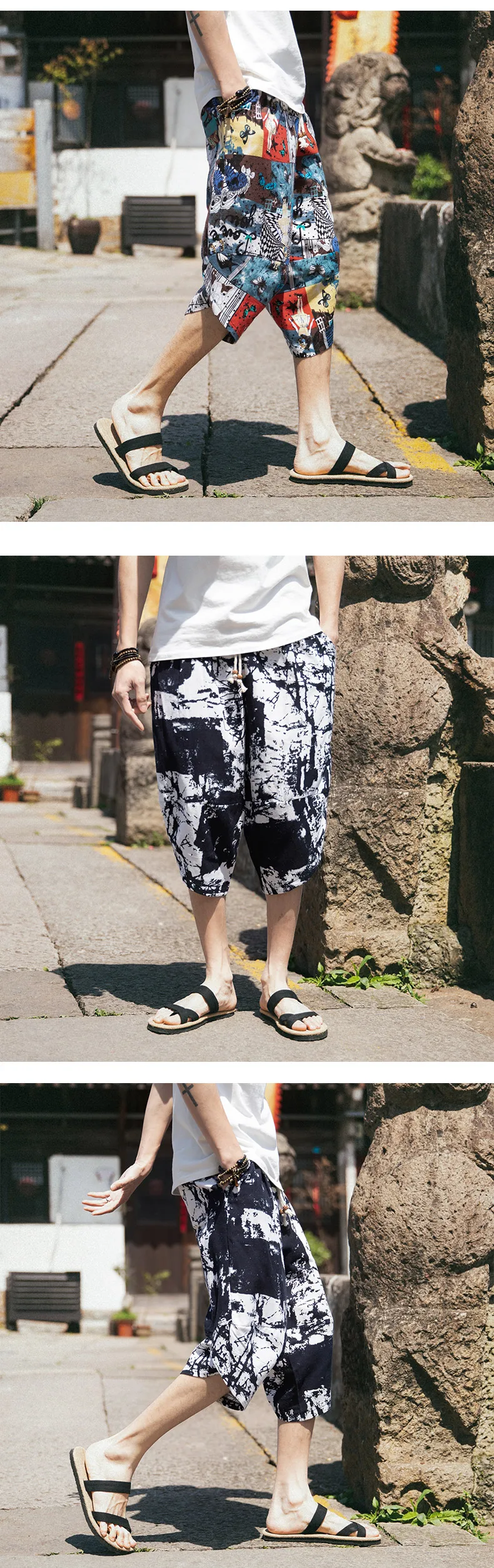 Sinicism Store Харадзюку 5XL шаровары мужские 2019 летние хлопковые льняные винтажные мешковатые джоггеры Японская уличная Повседневная Толстовка