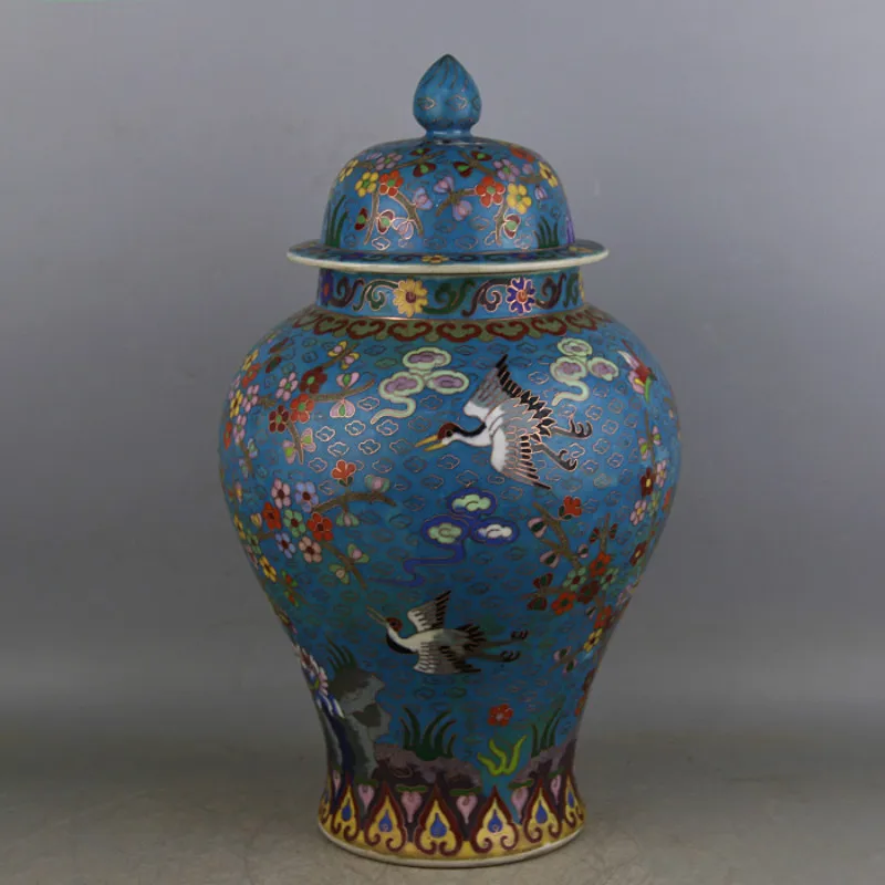 Qing Dynasty Qian длинная эмалированная филигрань ручной работы цветы для птиц Античная
