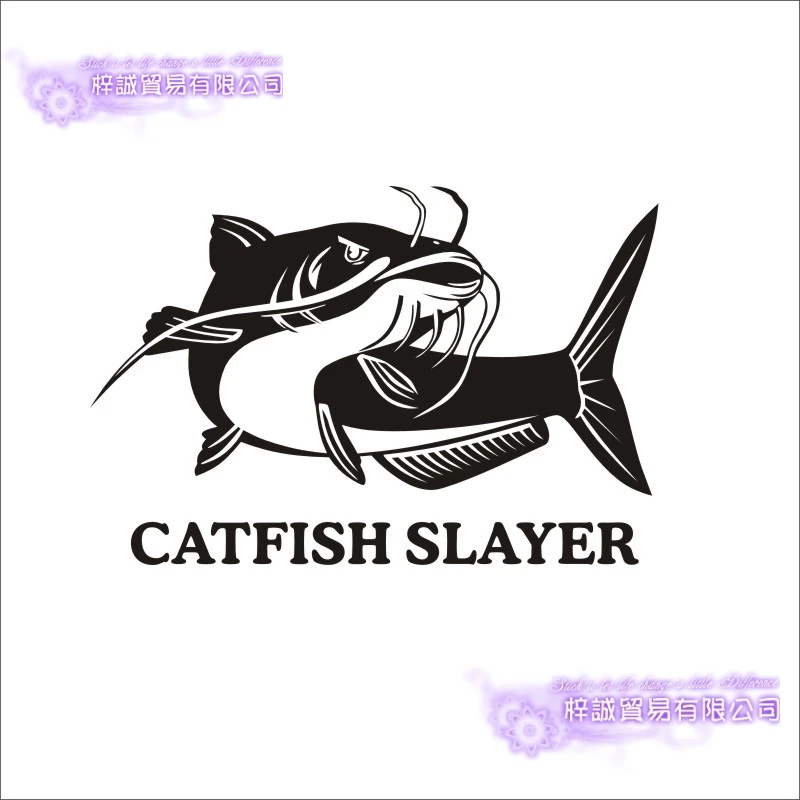 Fishing Sticker Car Fish Catfish Decal Angling Hooks Tackle Shop Posters Vinyl Wall Decals Hunter Decor Mural Sticker